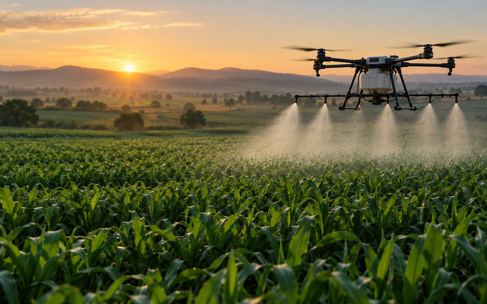 Tarlada drone ile hassas ilaçlama uygulaması